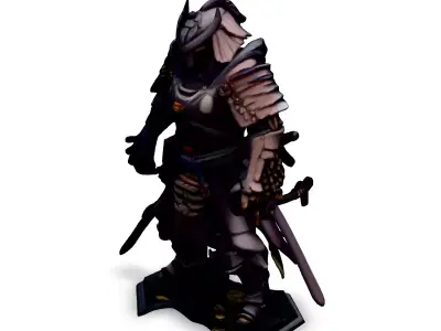 SciFi Samurai Warrior 3D Model Low-poly 3D model