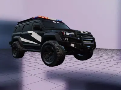 Armored Police Tactical SUV Interceptor Vehicle 3D print model