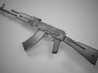 AK 74M Low-poly 3D model