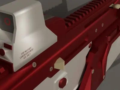 Low-poly military rifles guns 35 986 tris Low-poly 3D model