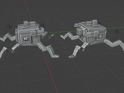 OCTO BOT Low-poly 3D model