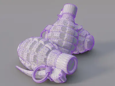 Wz 33 Hand Grenade Low-poly 3D model