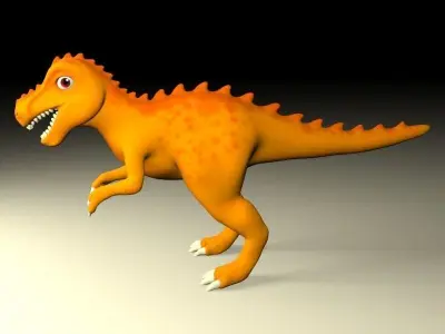 Cartoon T-Rex  Low-poly 3D model