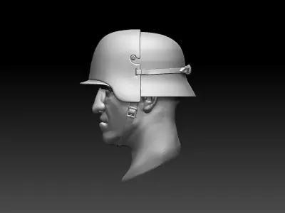 helmet head of soldier in 3D print model purchase
