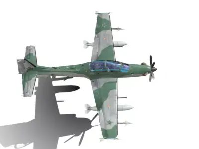 EMB 314 SUPER TUCANO BR Low-poly 3D model