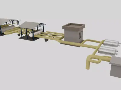 Gas Metering Station  3D model