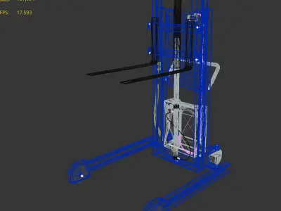 Forklifts and mobile cranes 3D model
