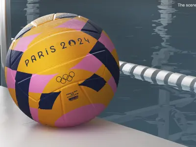Water Polo Ball Mikasa Multicolor 3D model