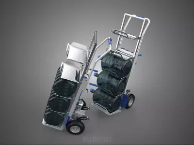ELECTRIC STAIR CLIMBER HAND TRUCK GALLON WATER BOTTLE JUG BUCKET 3D model