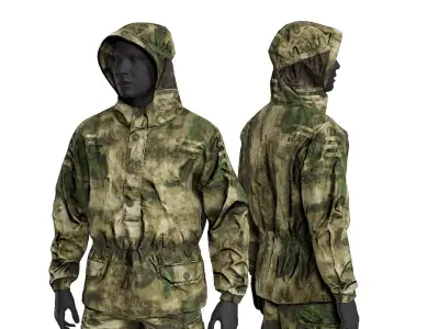 BARS 6Sh122 Ratnik Reversible Suit Low-poly 3D model