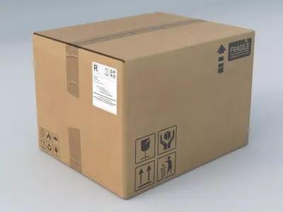 Warehouse Packing Boxes UHD 3D model