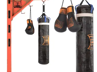 Gym Equipment Boxing Low-poly 3D model