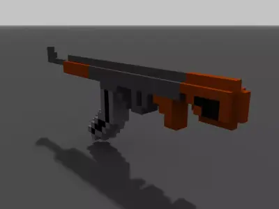 In this file Ak47 shotgun and more Free 3D model
