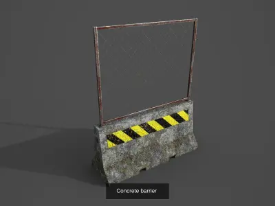 Concrete barriers 3D Model Pack purchase