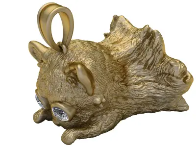Antique PANDANT 3D PRINTABLE MODAL  3D print model