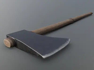 Axe - Iron Low-poly 3D model