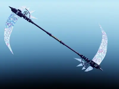 Combat Scythe Low-poly 3D model