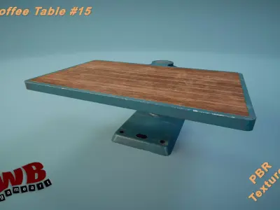 Coffee Table 15 Low-poly 3D model