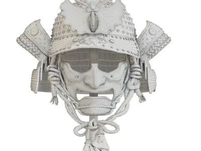 Helmet of  Samurai 001 3D model