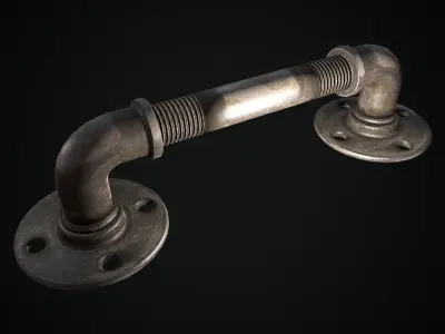Rusted Pipe - Lowpoly Low-poly 3D model