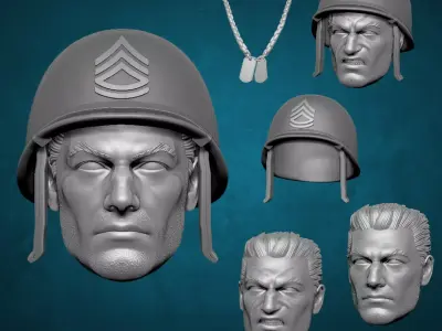 SGT Rock DC Fan Art STL Files 3D print model