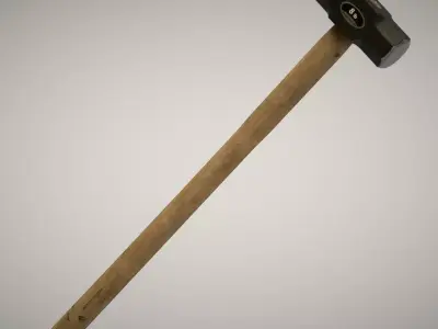 Sledge Hammer Low-poly 3D model order