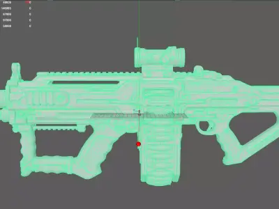 Futuristic Rifle Gun 3D model purchase