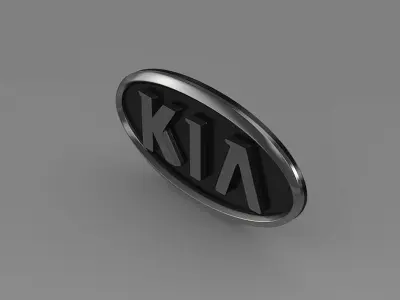 Kia motors logo 3D model