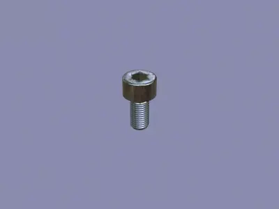 Steel Stained Bolt Allen Cap Collection with PBR 4K Textures 3D Model Pack