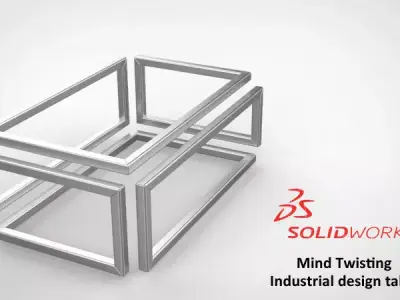 Industrial design table Solid works Free 3D model