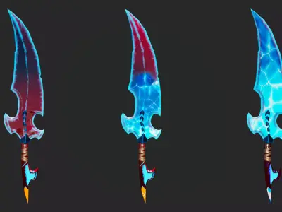Low Poly Stylized Sword   Free low-poly 3D model