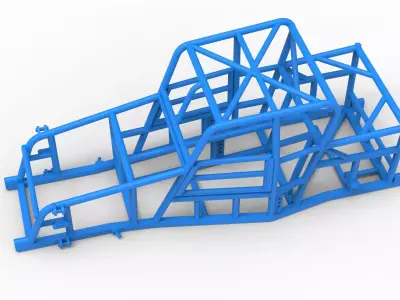 Frame of Dwarf car Version 2 Scale 1 to 25 3D print model