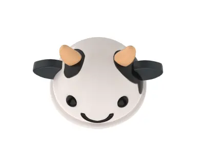 Cow Hat Cute  Low-poly 3D model