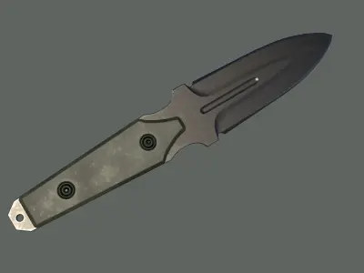 Military Knife Low-poly 3D model