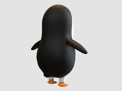 simple cartoon penguin  3D model