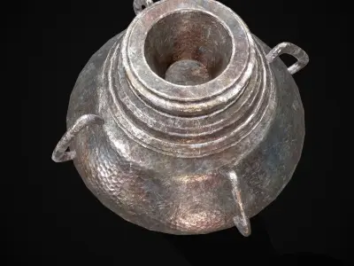Antique Silverware Pitcher Low-poly 3D model