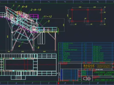 Nace twin shaft vibration screen 3D model