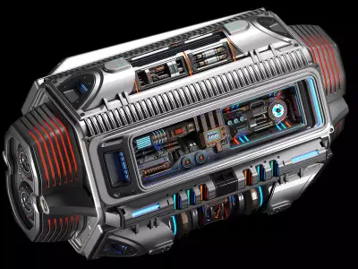 Sci Fi Mega Engine KITBASH 3D model
