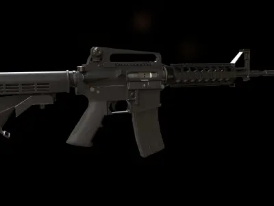 M4 Carbine GameReady model Low-poly 3D model