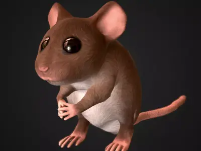 Mouse Low-poly 3D model purchase