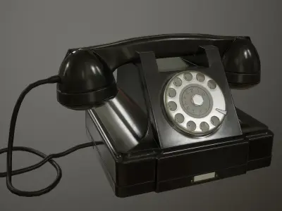 Old Phone Low-poly 3D model