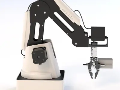 Designed  Desktop Dobot Magician Small Robotic Arm With Gripper 3D model