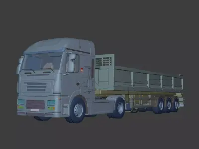 Generic Tipping Trailer Collection - Transfer Dump - Heavy Truck 3D model