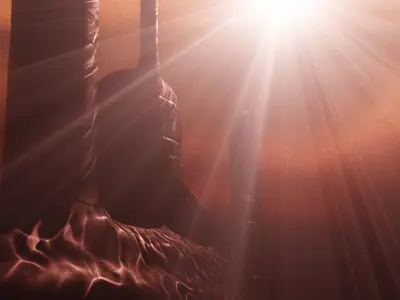 Aquapunk Submarine Refinery Low-poly 3D model