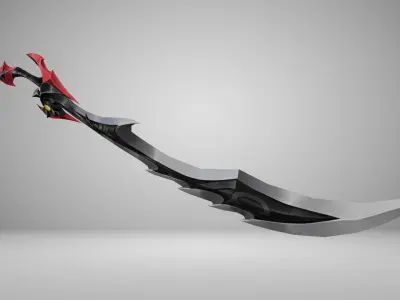 Futuristic Sword Low-poly 3D model 14