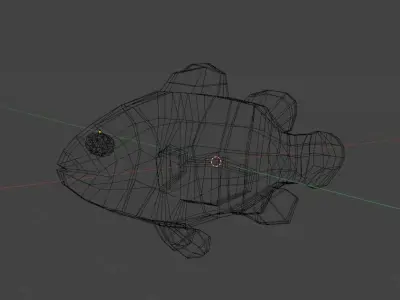 clownfish - Pez payaso Lowpoly  Free low-poly 3D model