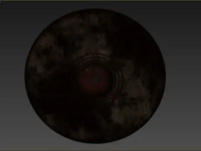 Wooden shield Low-poly 3D model 14