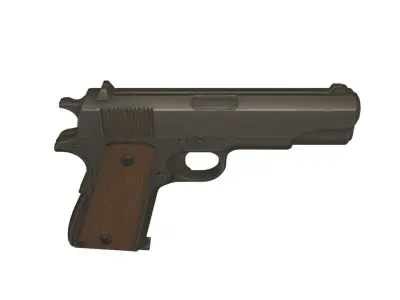 Pistols pack  Low-poly 3D model