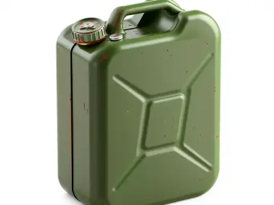 Weathered Military Fuel Jerry Can Low-poly 3D model