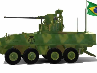 MOWAG PIRANHA lllC 8X8 UT30 BR Low-poly 3D model